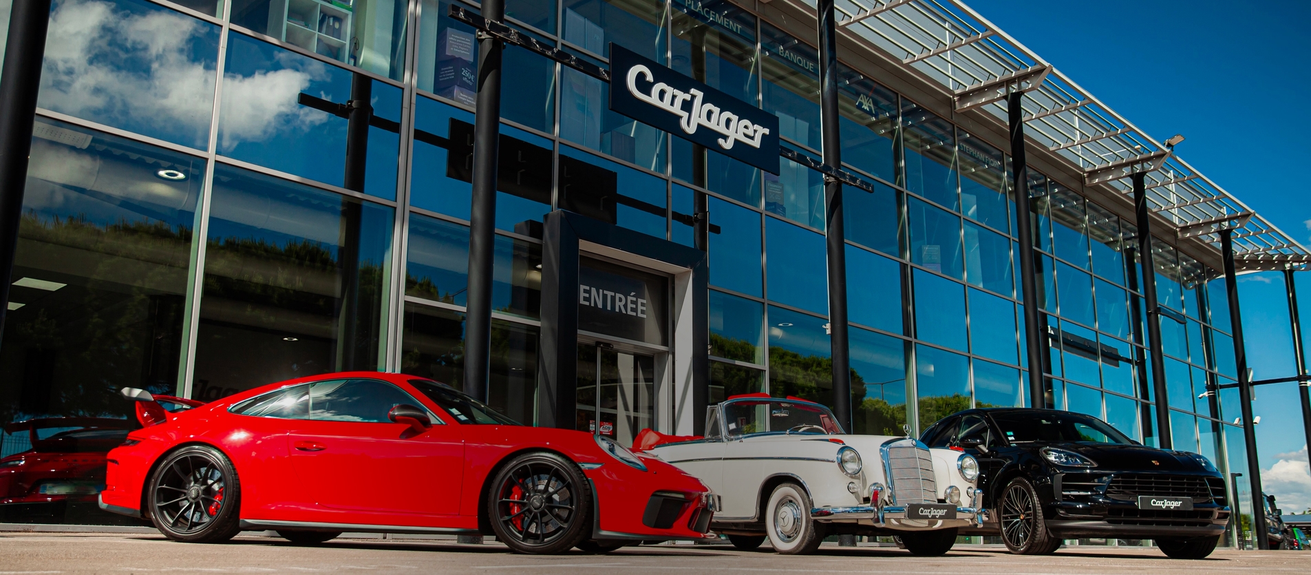 Two porsche cars