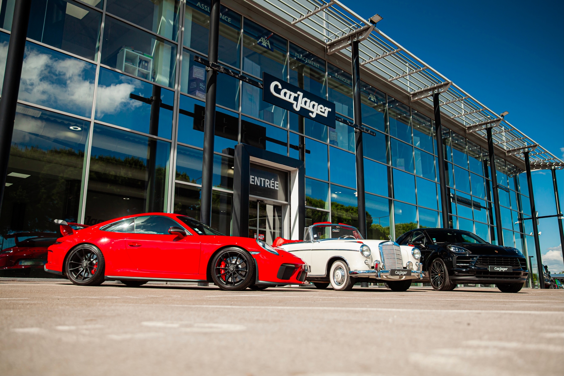 Two porsche cars